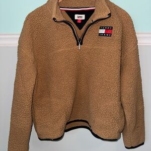 Tommy Jeans Tan Sherpa Pullover